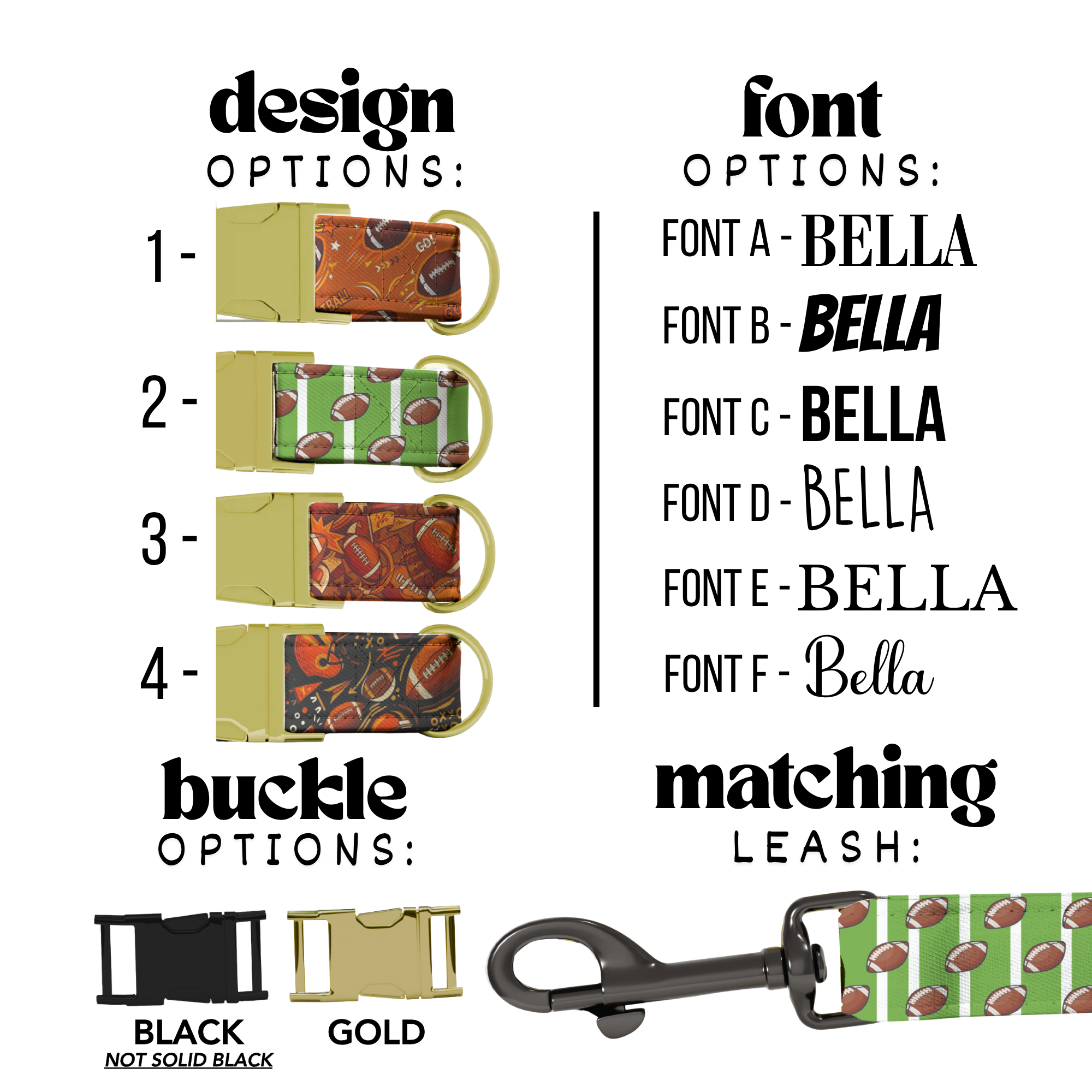 Football Custom Dog Collar Fabric Pet Accessory Personalized Sports Puppy Neckwear American Football GameDay Gift Handmade Dog Gear