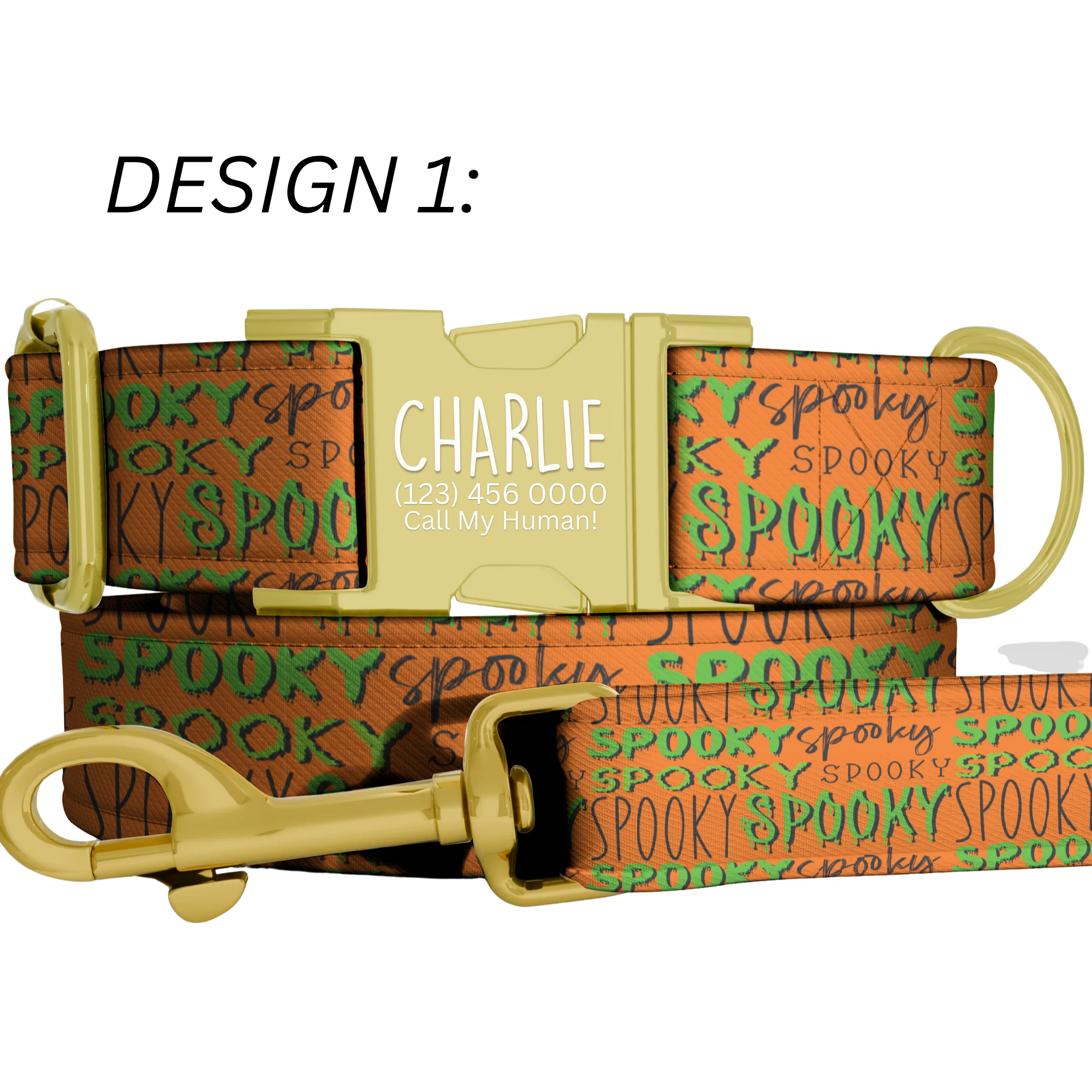 Orange Pumpkin Dog Collar Halloween Dog Collar Personalized Pet Custom Name Collar Fall Pumpkin Spooky Accessory Autumn Pet Gift