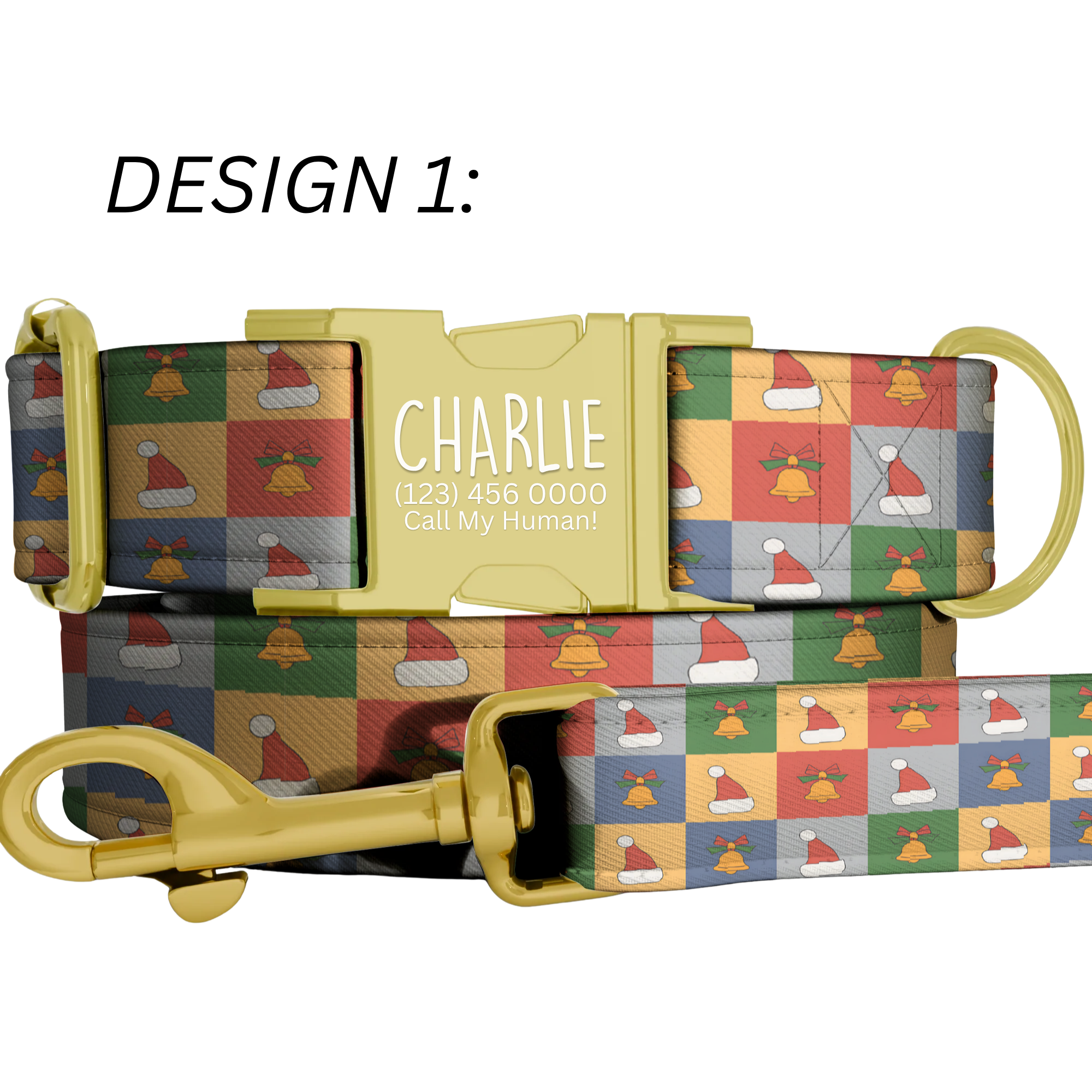 Christmas Patchwork Dog Collar Holiday Pattern Personalized Name Collar Custom Pet ID Collar Festive Puppy Winter Dog Accessory