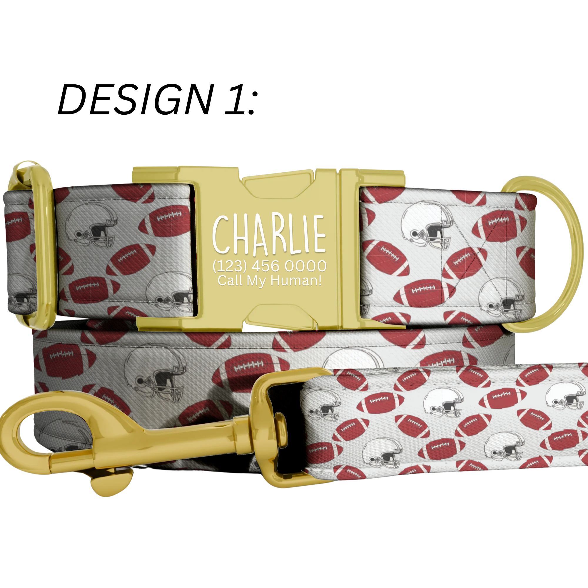Game Day Ready Dog Collar Personalized Football-Inspired Custom Name Pet Tag Sports Accessory
