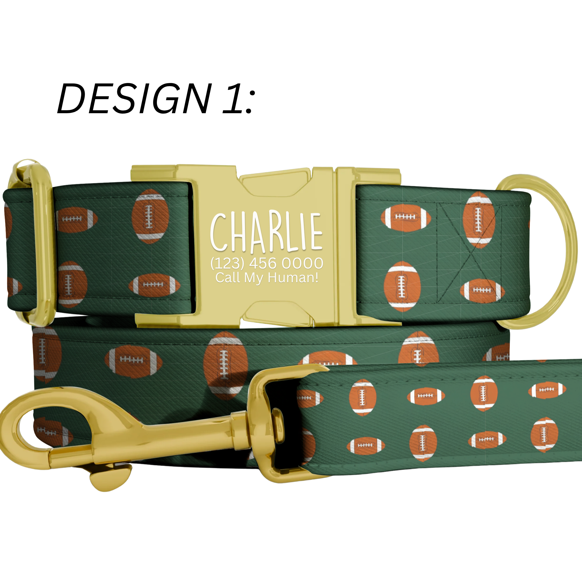 All-Star Game Day Dog Collar – Personalized Football Pup Gear Sunday Football Pet Tag