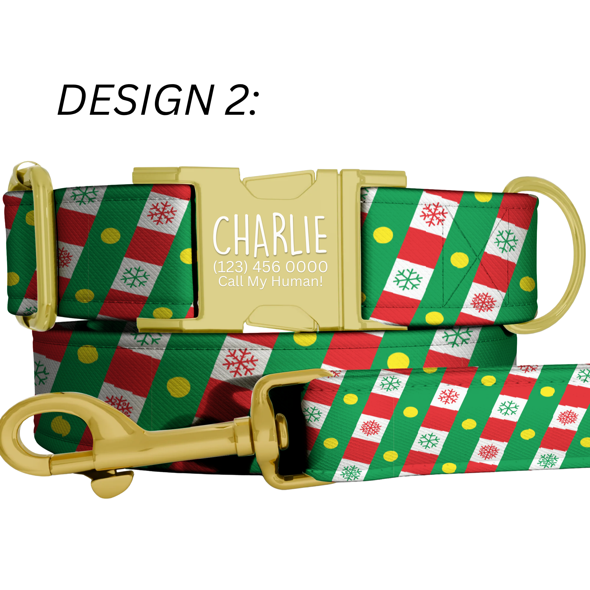 Christmas Tree Dog Collar Festive Holiday Pattern Personalized Name Collar Custom Pet ID Collar Reindeer Snowflake Puppy Accessory
