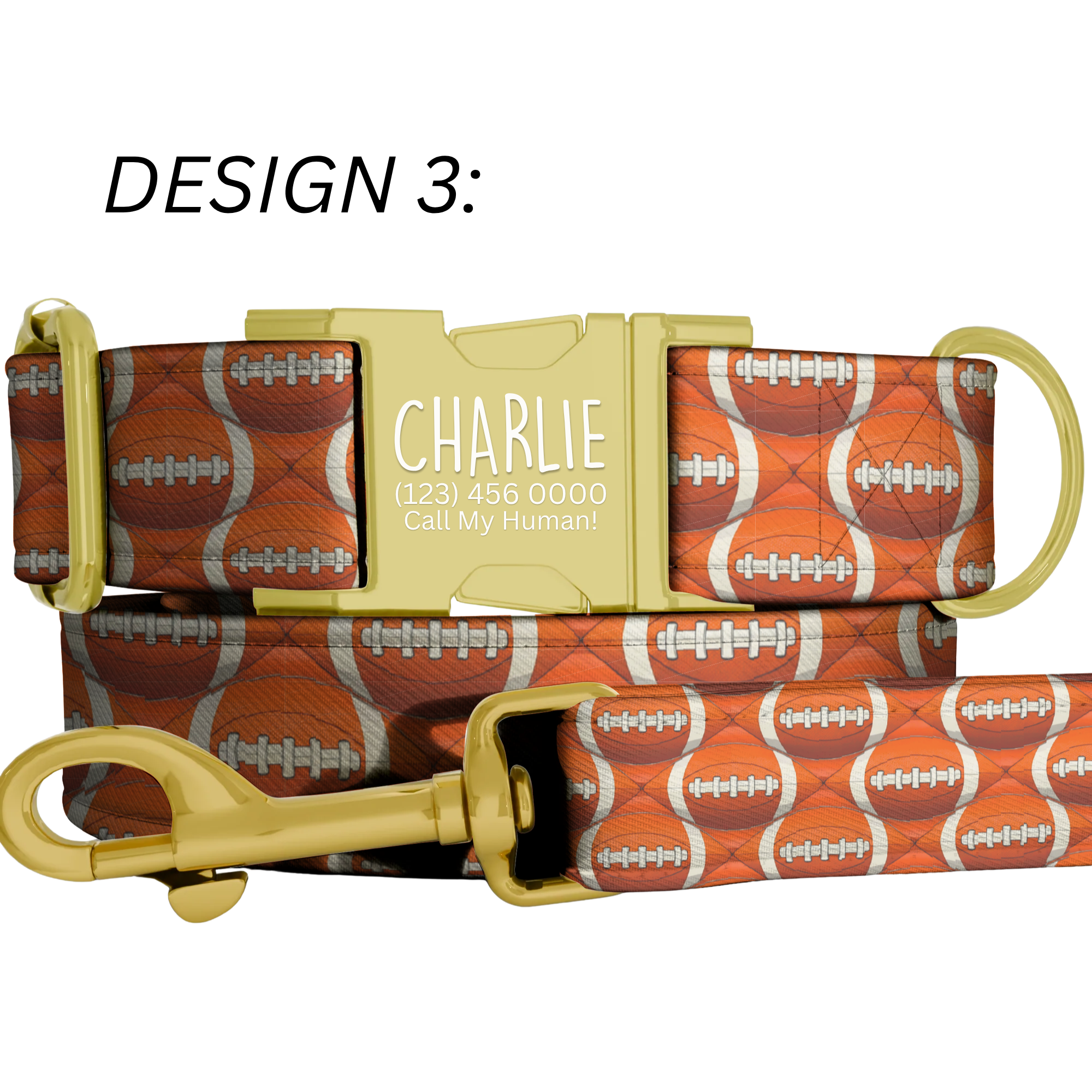 All-Star Game Day Dog Collar – Personalized Football Pup Gear Sunday Football Pet Tag