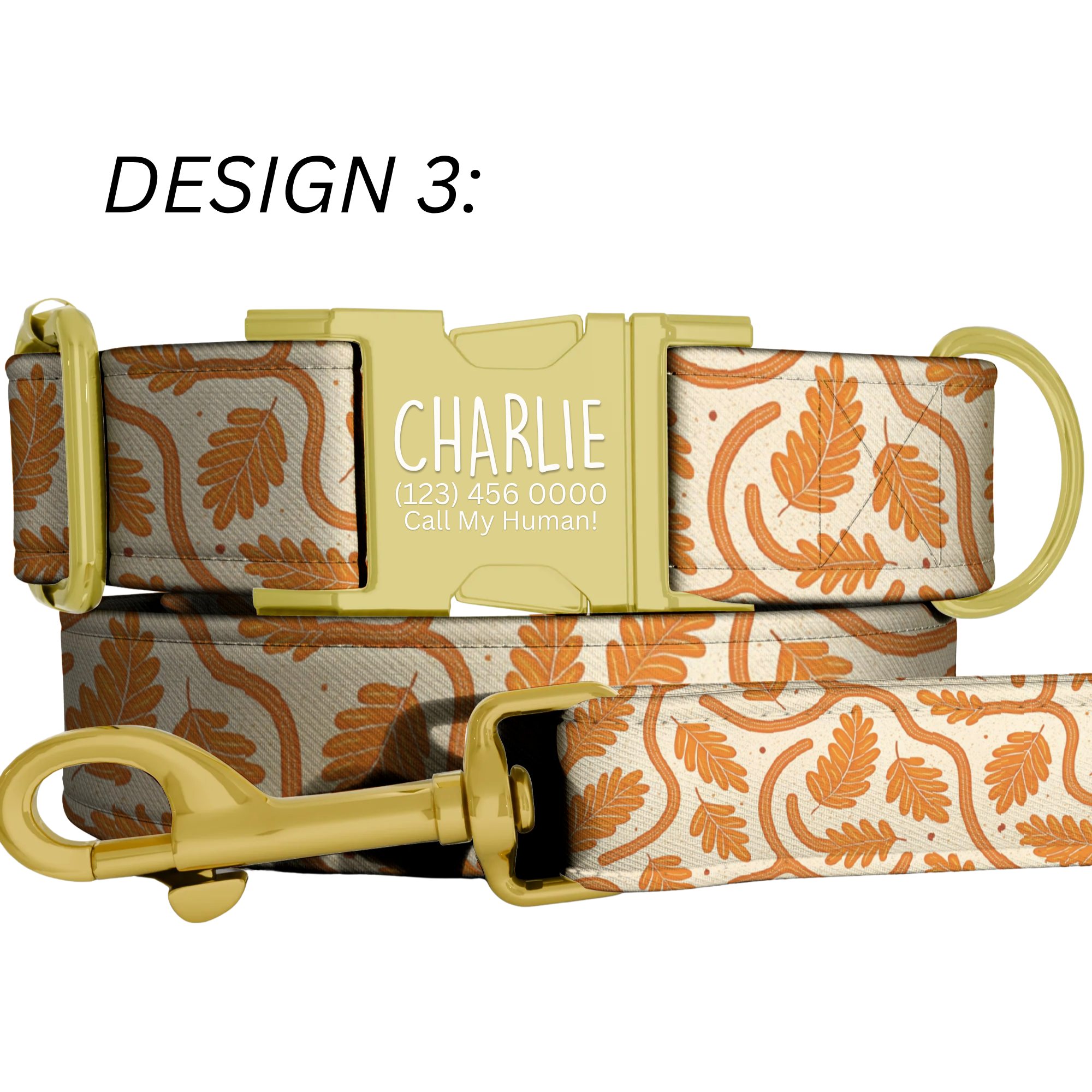 Sunny Vibes Personalized Dog Collar & Leash Set