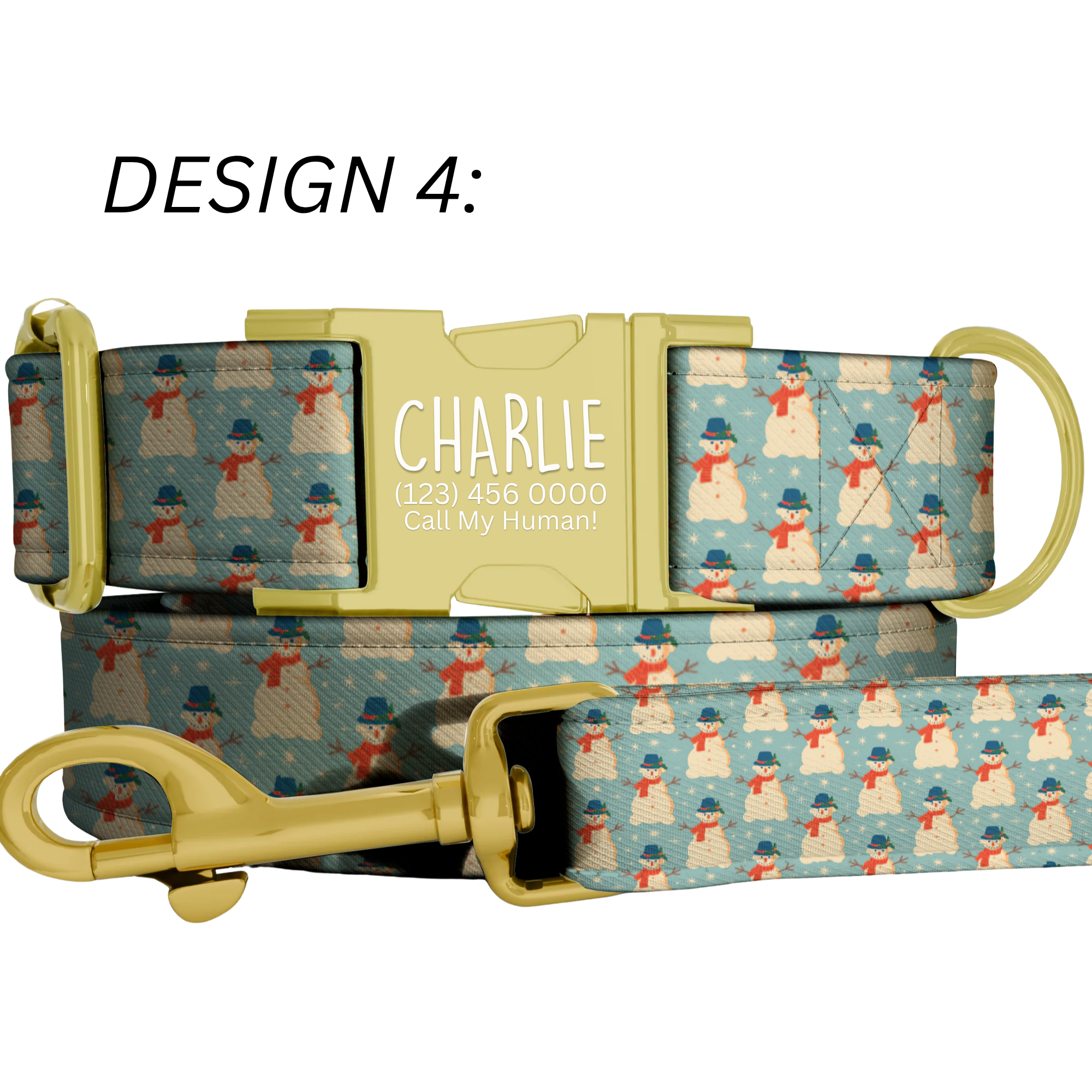 Christmas Pattern Dog Collar Personalized Name Collar Custom Holiday Pet ID Collar Candy Cane Present Design Festive Puppy Gift