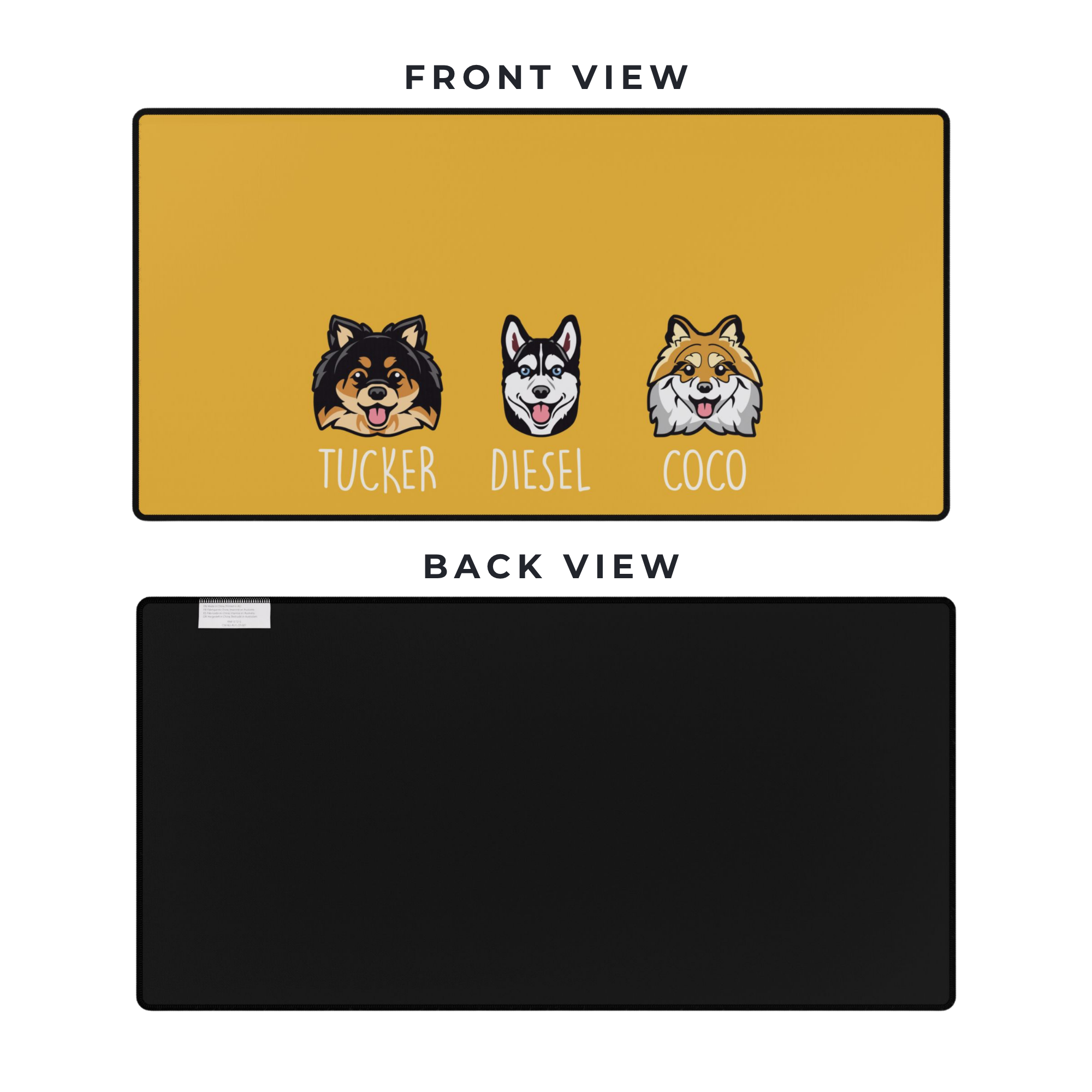 Custom Dog Feeding Mat with Name, Personalized Non Slip Pet Bowl Mat, Waterproof Dog Placemat, Pet Lover Gift for Dogs