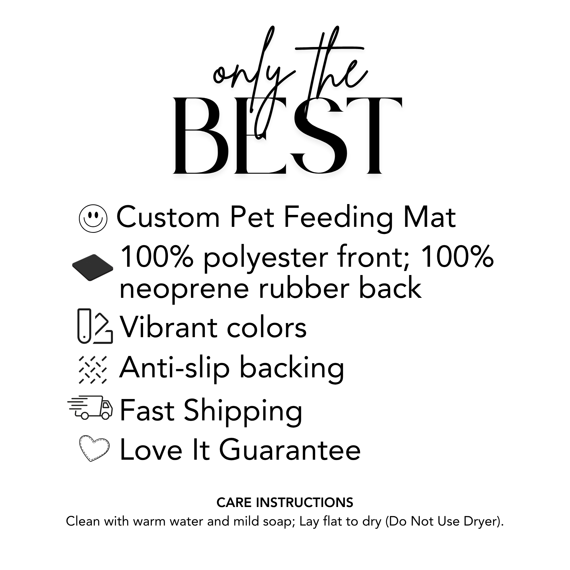 Personalized Striped Pet Food Mat Custom Dog Bowl Mat with Name Non-Slip Pet Feeding Mat Cat Food Mat Waterproof Feeding Station Rug 12x18