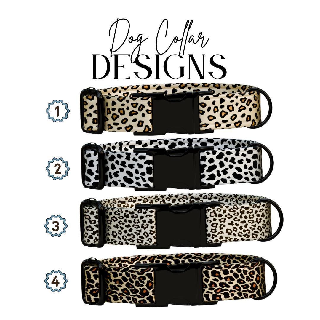 Leopard Print Personalized Dog Collar & Leash Set