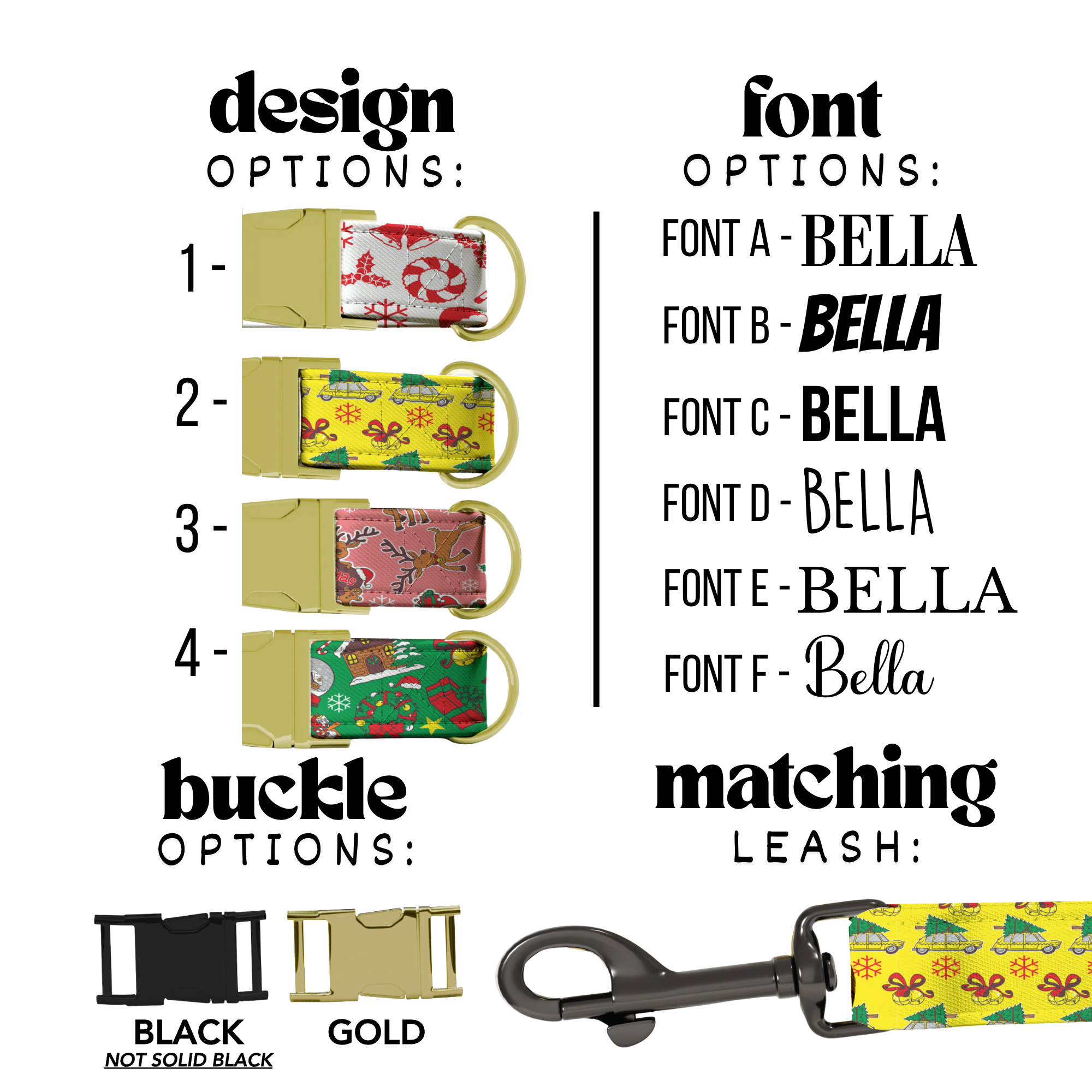 Festive Christmas Candy Cane Reindeer Dog Collar Personalized Holiday Pet Collar Custom Name ID Collar Winter Puppy Gift Christmas