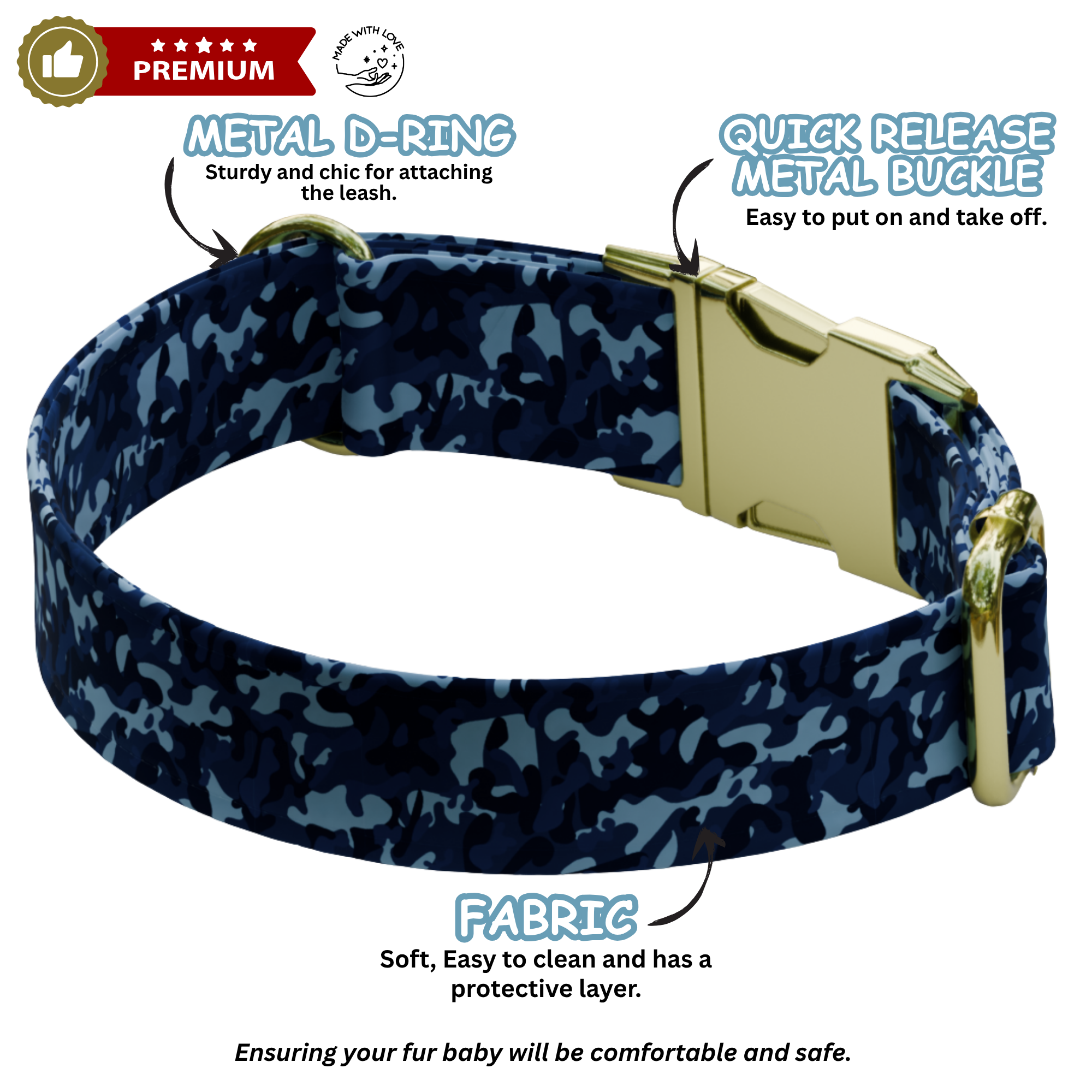 Personalized Camouflage Personalized Dog Collar & Leash Set (OG-63)