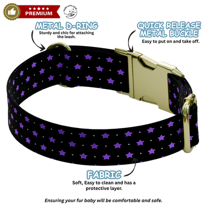 Starry Nights Personalized Dog Collar & Leash Set