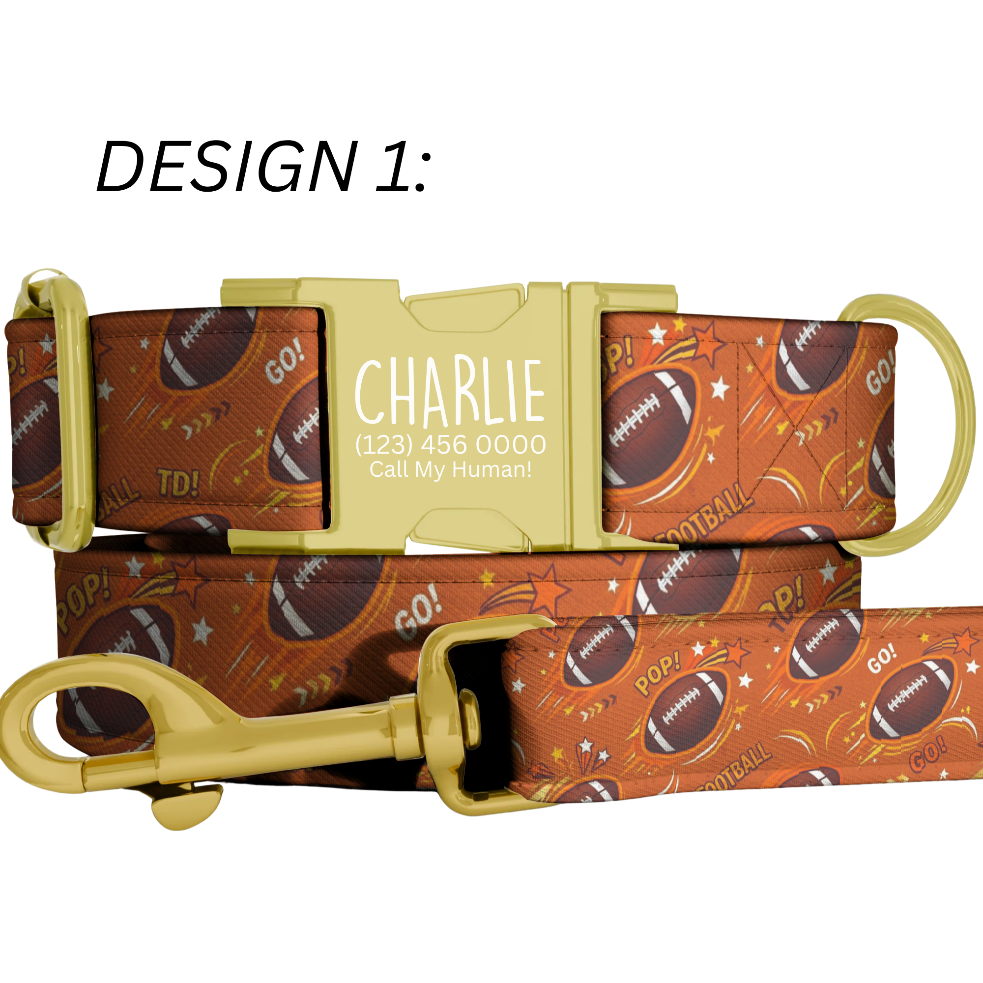 Football Custom Dog Collar Fabric Pet Accessory Personalized Sports Puppy Neckwear American Football GameDay Gift Handmade Dog Gear