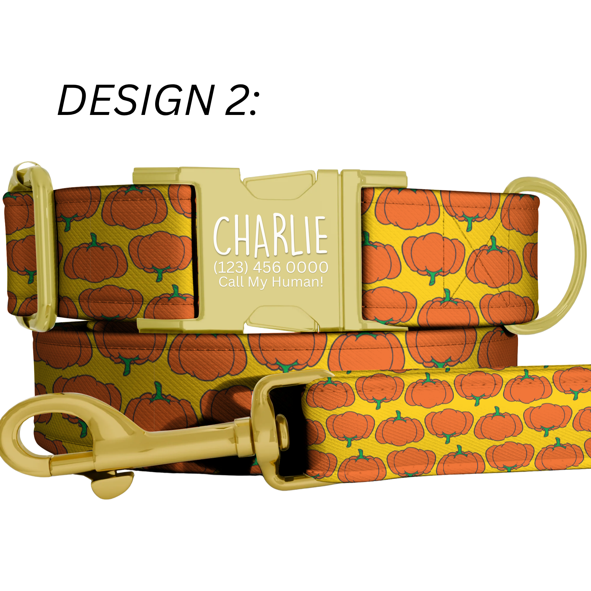 Orange Pumpkin Dog Collar Halloween Dog Collar Personalized Pet Custom Name Collar Fall Pumpkin Spooky Accessory Autumn Pet Gift