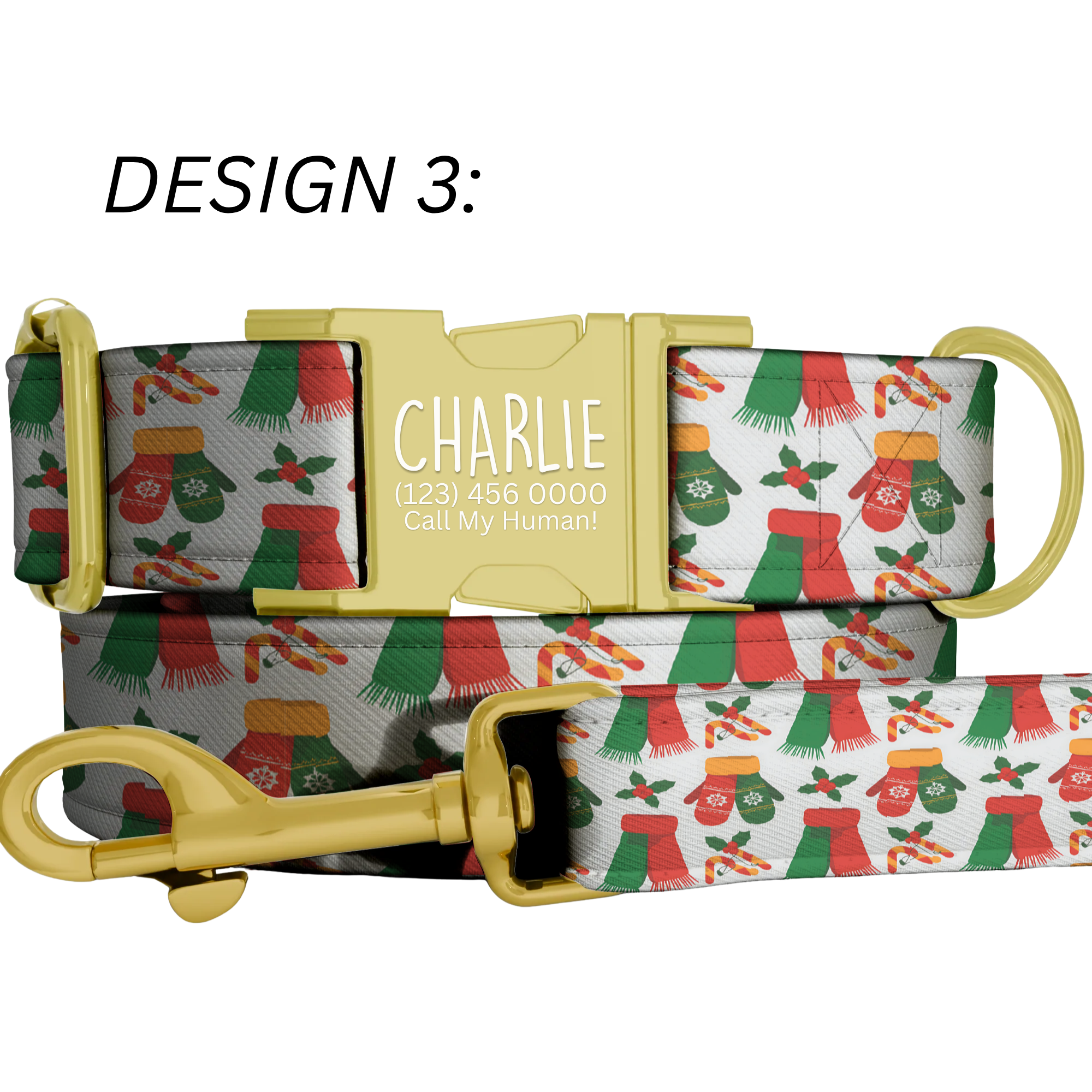 Christmas Patchwork Dog Collar Holiday Pattern Personalized Name Collar Custom Pet ID Collar Festive Puppy Winter Dog Accessory