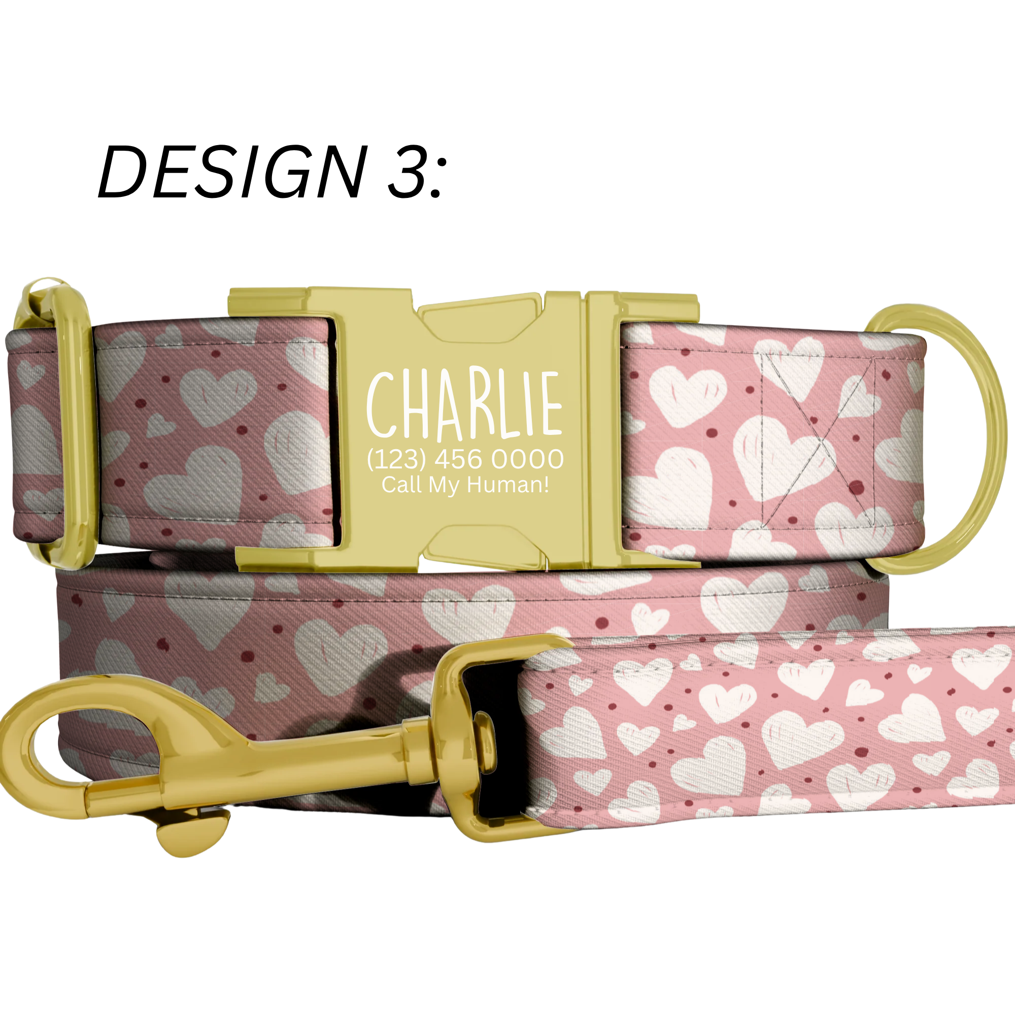 Sweetheart Personalized Dog Collar & Leash