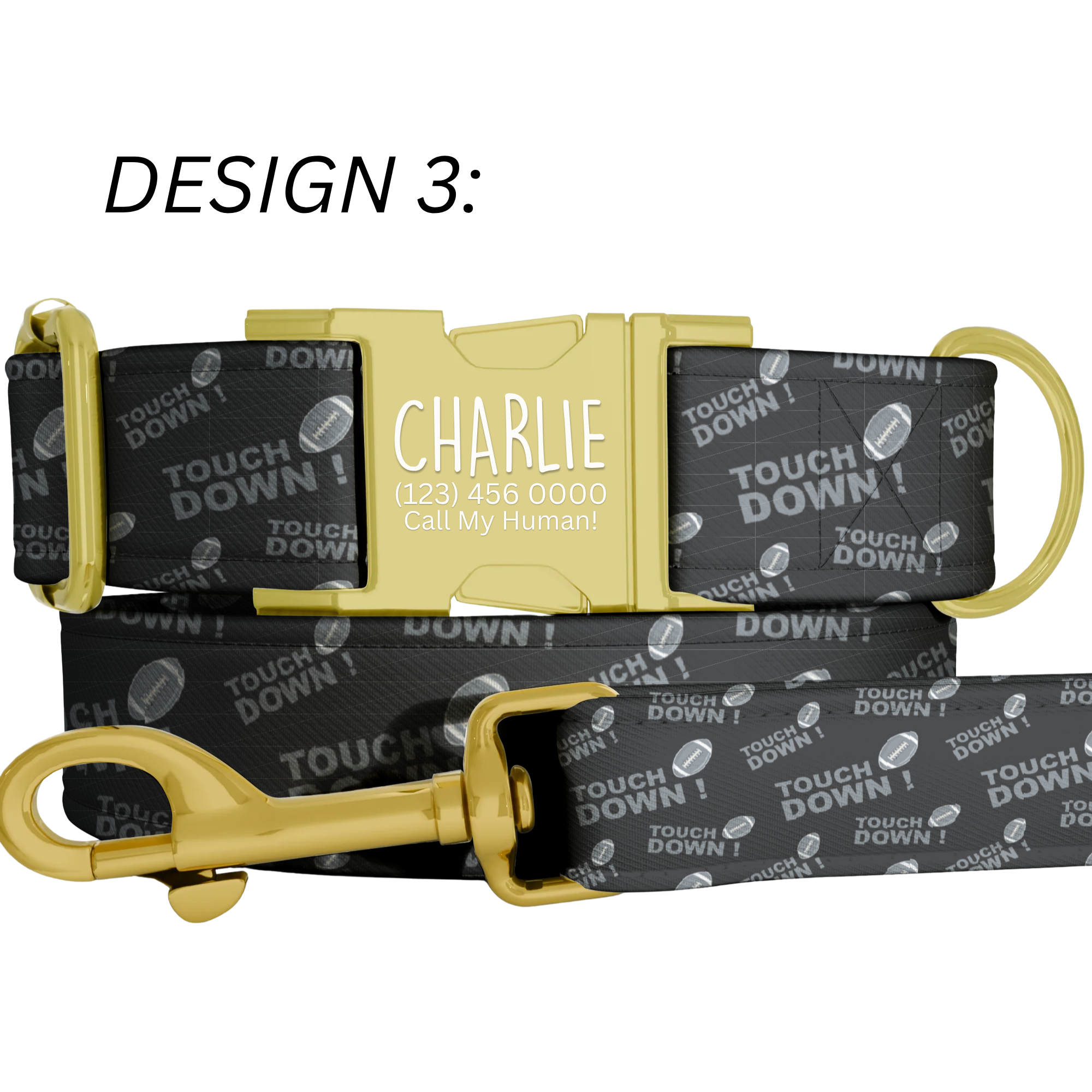 Game Day MVP Personalized Dog Collar – Touchdown-Ready All-Star Pup! Football Dog Tag