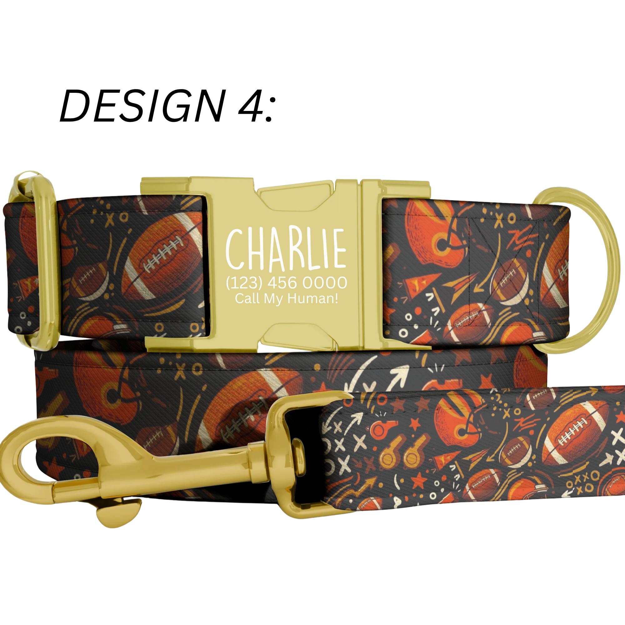 Football Custom Dog Collar Fabric Pet Accessory Personalized Sports Puppy Neckwear American Football GameDay Gift Handmade Dog Gear
