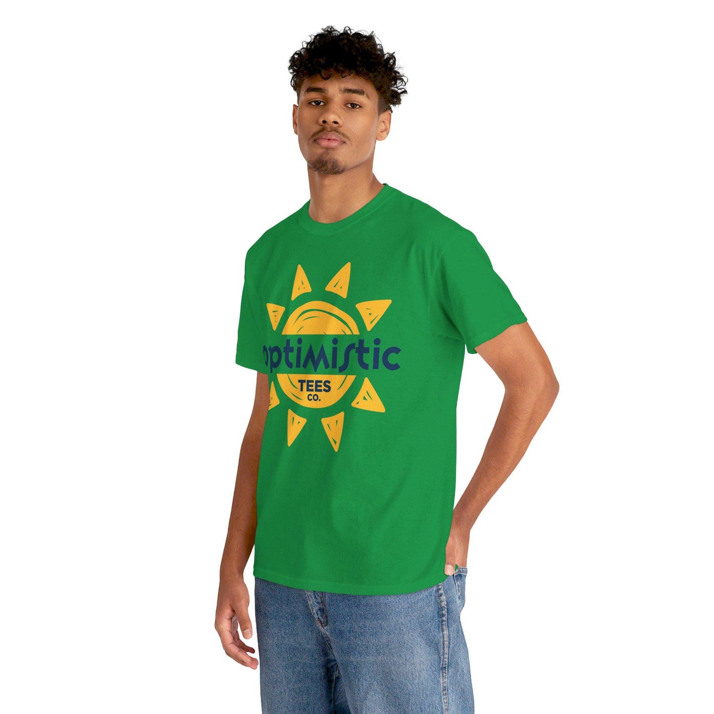 Optimistic Tees Co. Logo T-Shirt | Unisex Sun Design Tee | Positive Vibes Apparel | Everyday Comfort | Positive Energy Clothing