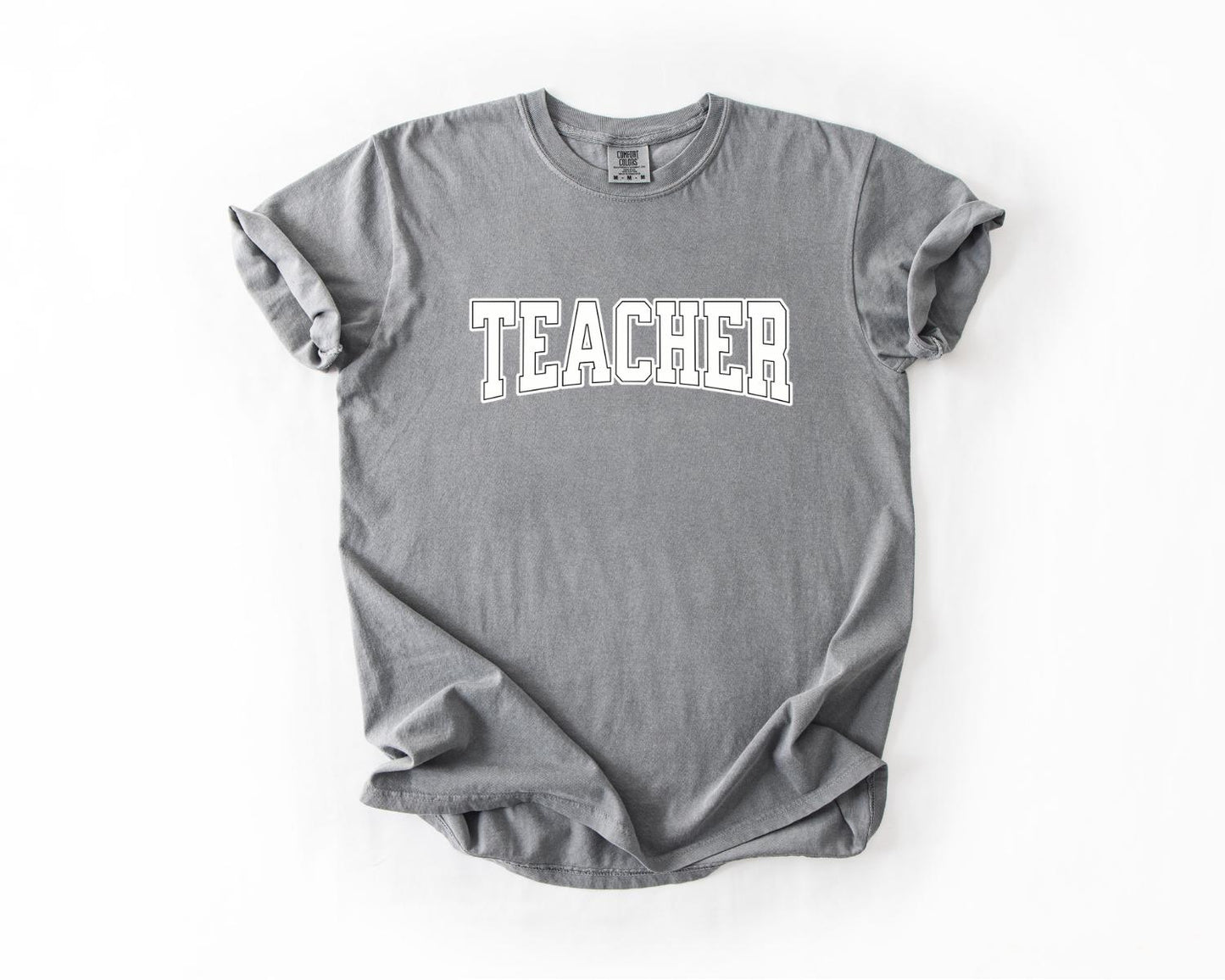 Classic Teacher T-Shirt, Comfort Colors, Varsity Font Teacher Tee, Gift for Educators, Teacher Appreciation Gift, Casual Wear