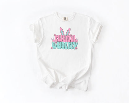 Mama Bunny T-Shirt, Comfort Colors, Cute Bunny Tee, Easter Gift, Spring Fashion, Cute Pastel Bunny, Holiday Gift, Mom Bunny, Casual Wear