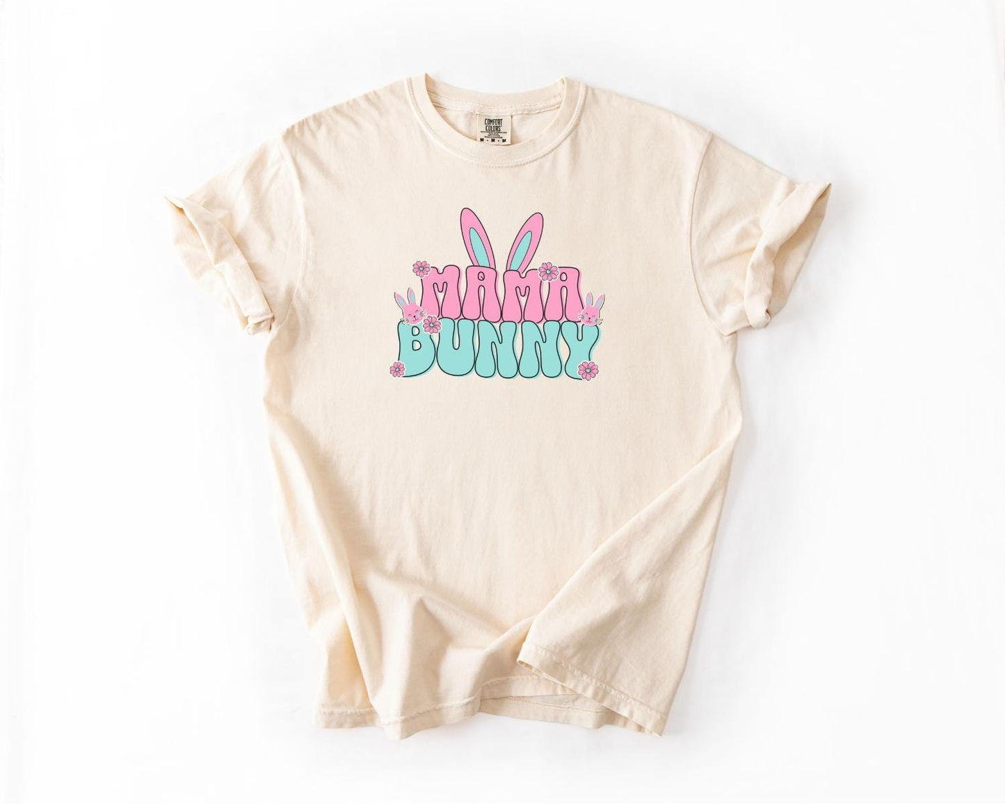 Mama Bunny T-Shirt, Comfort Colors, Cute Bunny Tee, Easter Gift, Spring Fashion, Cute Pastel Bunny, Holiday Gift, Mom Bunny, Casual Wear