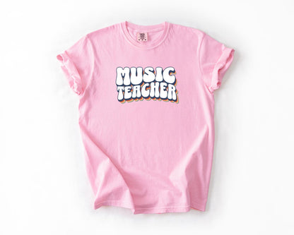 Music Teacher T-Shirt, Comfort Colors, Gift for Educators, Classroom Apparel, Teacher Appreciation Shirt, Subject Teacher, Casual Wear