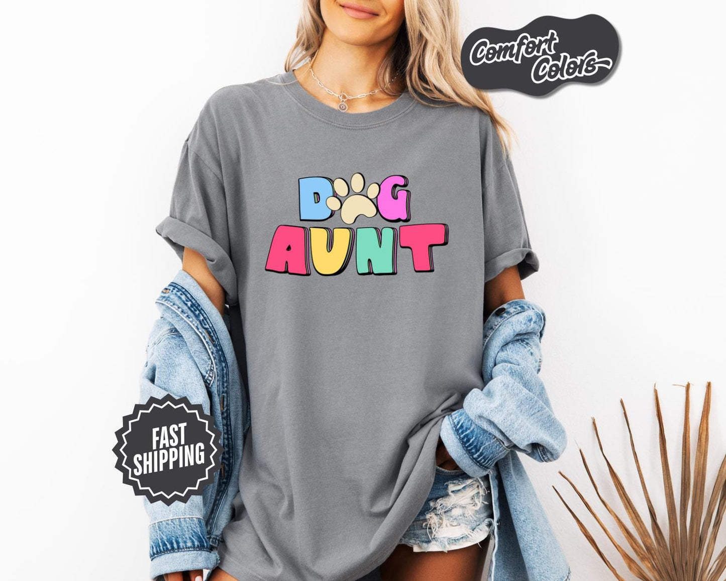 Dog Aunt T-Shirt, Comfort Colors, Dog Aunt Gift, Dog Aunt T-Shirt, Dog Lover Gift, Pet Lover Tee, Dog Lover Tee