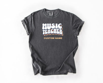 Music Teacher T-Shirt, Comfort Colors, Custom Teacher Shirt, Gift for Music Educators, Back-to-School, Teacher Appreciation Day, Casual Wear
