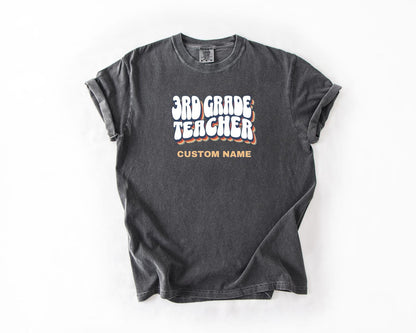 3rd Grade Teacher T-Shirt, Comfort Colors, Custom Teacher Shirt, Cute Teacher Gift, Back to School Tee, Classroom Apparel, Teacher Shirt