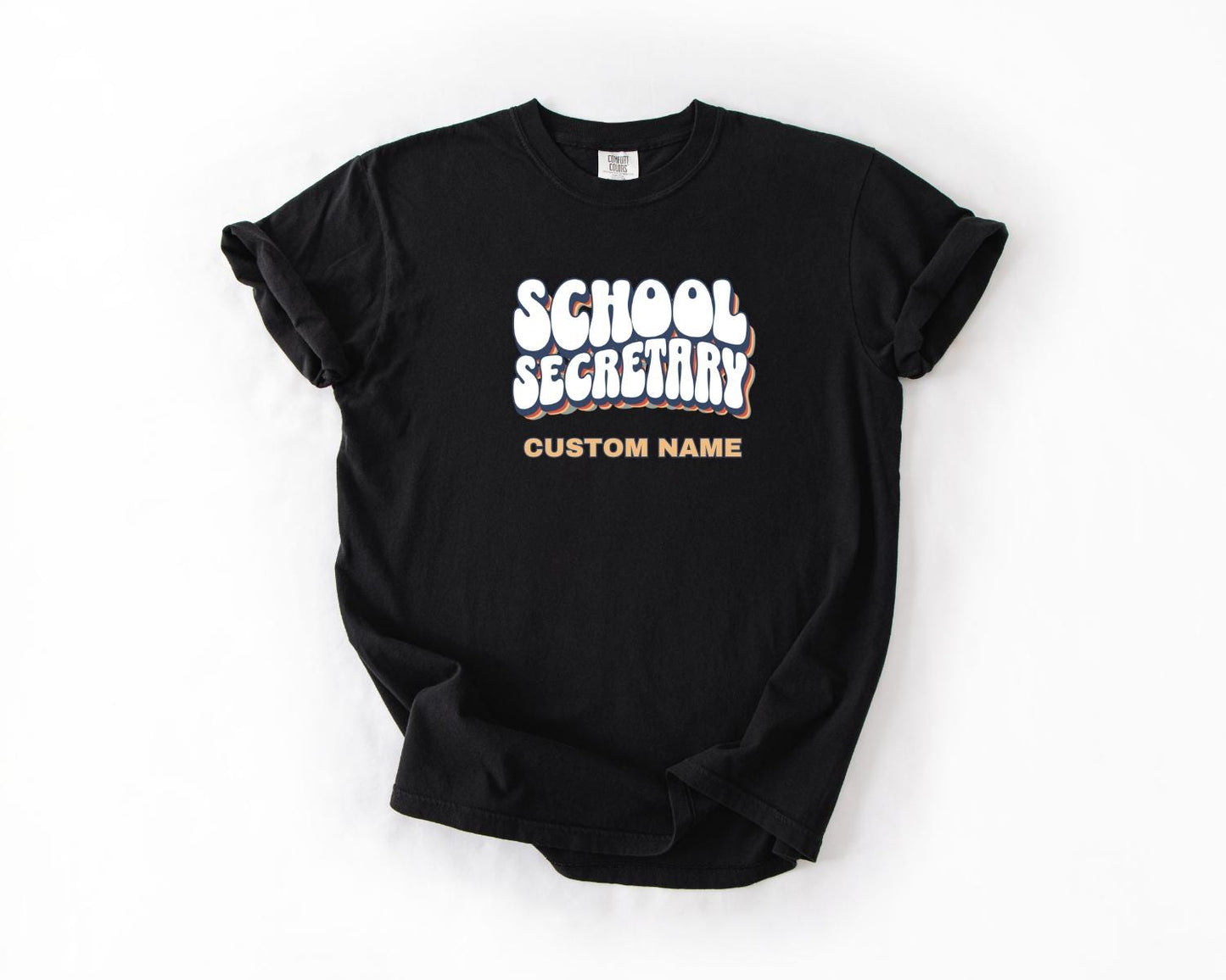 School Secretary T-Shirt, Comfort Colors,  Custom Teacher Shirt, Teacher Gift, Casual Wear, Back to School Outfit, Gift for Educators