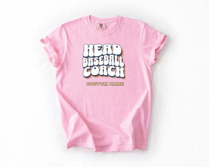 Head Baseball Coach T-Shirt, Comfort Colors, Custom Coach Shirt, Unisex Sports Tee, Gift for Coaches, Baseball Apparel, Team Spirit Wear