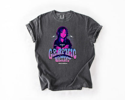 Graphic Artist T-Shirt, Comfort Colors, Creative Gift for Artists Tee for Graphic Designers Funky Graphic Tee Art Lover Apparel Creative Tee