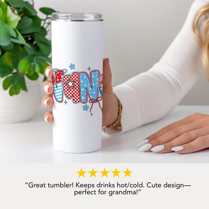 Personalized Nana 20oz Skinny Tumbler with Straw Customized with Grandkid Names Nana Gift Nana Travel Cup Nana Coffee Mug Grandma Tumbler
