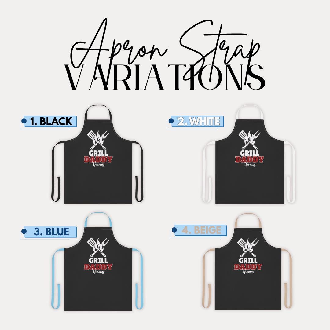 Personalized Grill Apron for Dad and Grandpa Chef Gift BBQ Accessories Cooking Apron Funny Kitchen Apron Gift for Dad and Grandpa