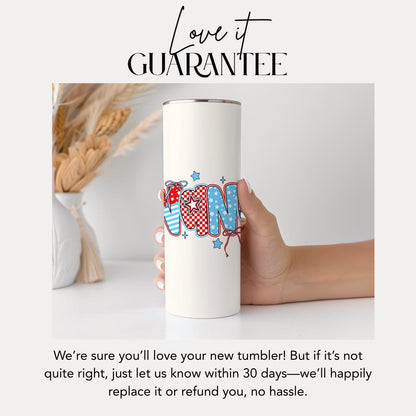 Personalized Nana 20oz Skinny Tumbler with Straw Customized with Grandkid Names Nana Gift Nana Travel Cup Nana Coffee Mug Grandma Tumbler