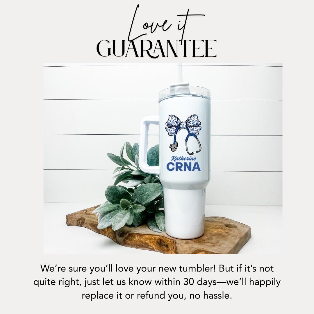 Personalized Certified Registered Nurse Anesthetist 40oz Tumbler with Straw Nurse Appreciation Gifts CRNA Travel Cup Gift for CRNA Mug