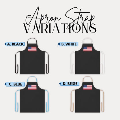 USA Flag Apron BBQ Grill Gift for Men 4th of July Chef Apron Patriotic Cooking Apron Chef Apron for Outdoor Grilling Father's Day Present