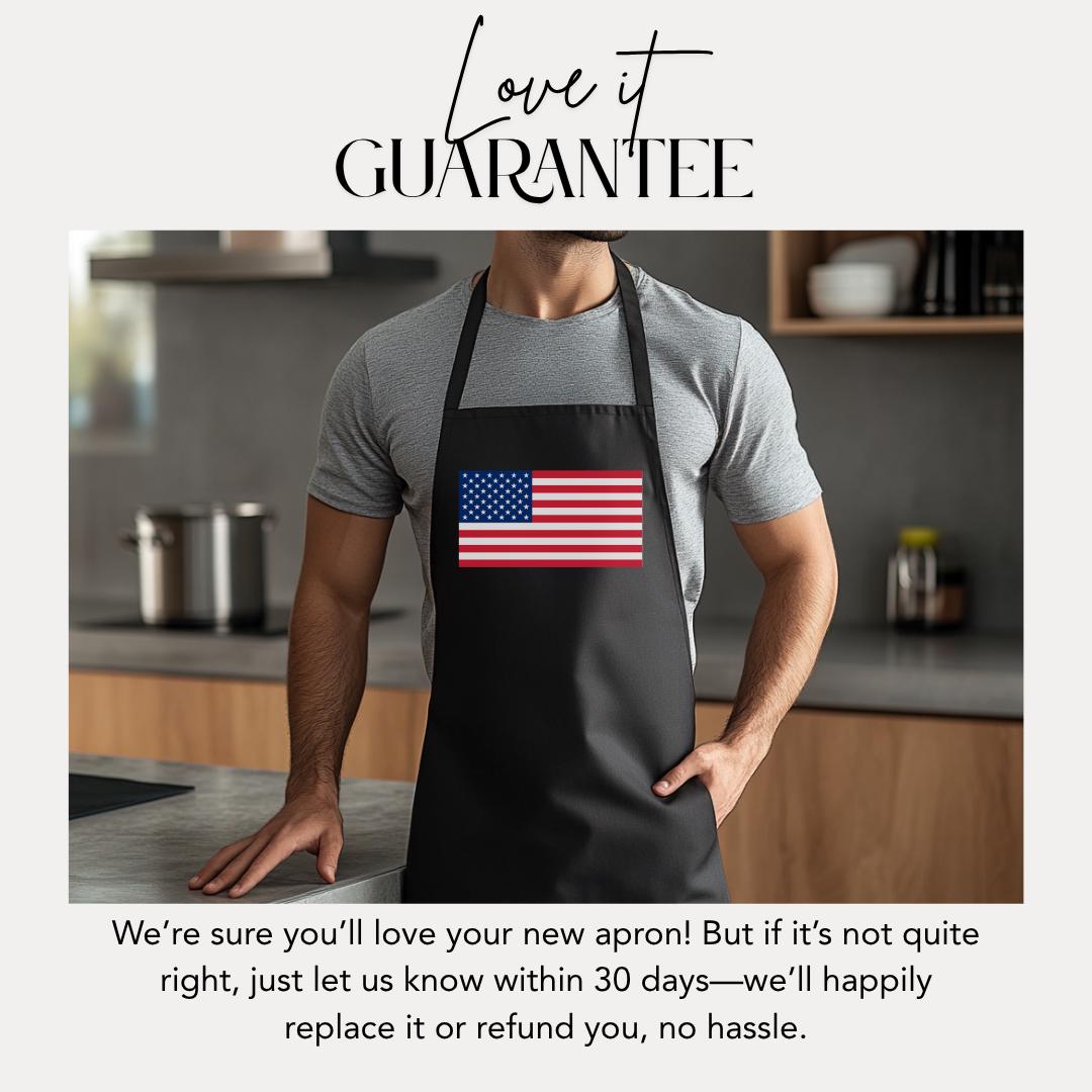 USA Flag Apron BBQ Grill Gift for Men 4th of July Chef Apron Patriotic Cooking Apron Chef Apron for Outdoor Grilling Father's Day Present