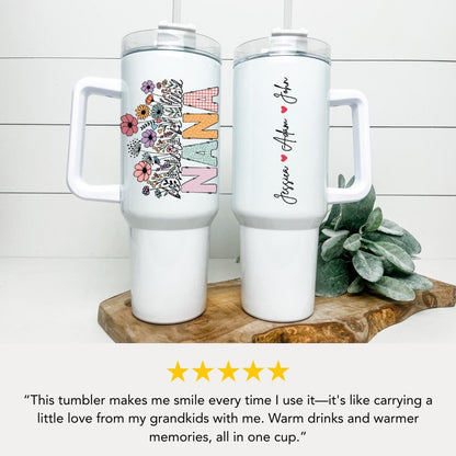 Personalized Nana 40oz Tumbler with Straw Blessed to be called "NANA" Gift for Grandma Nana Travel Cup Gift for Nana Tumbler for Nana