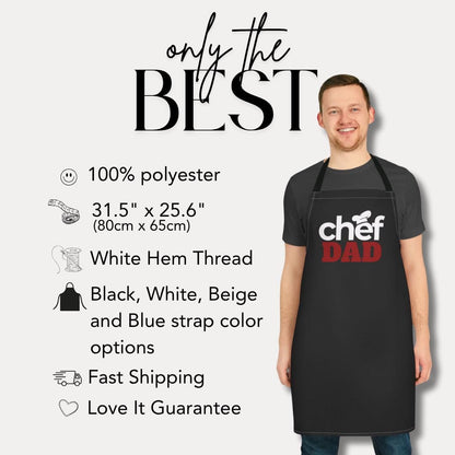 Chef Dad Apron Father's Day Apron Chef Apron Gift for Chef Kitchen Apron for Men Father's Day Apron for Dad Gift for BBQ & Kitchen King