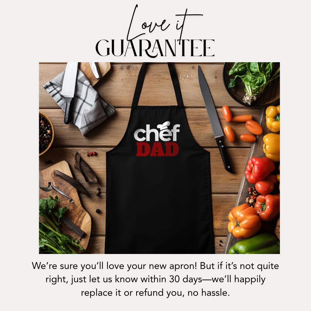 Chef Dad Apron Father's Day Apron Chef Apron Gift for Chef Kitchen Apron for Men Father's Day Apron for Dad Gift for BBQ & Kitchen King