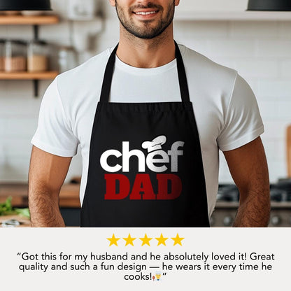 Chef Dad Apron Father's Day Apron Chef Apron Gift for Chef Kitchen Apron for Men Father's Day Apron for Dad Gift for BBQ & Kitchen King