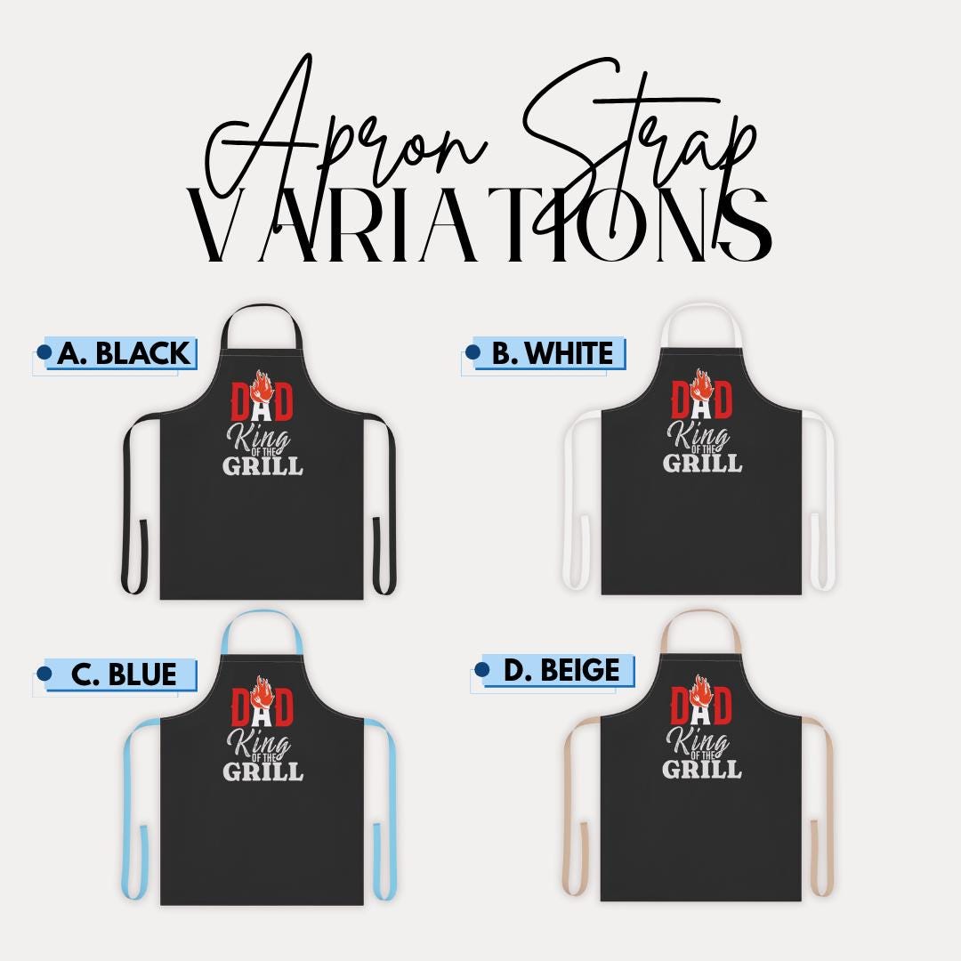 Dad Apron King of the Grill Gift for Dad BBQ Apron Father's Day Cooking Apron Grilling Gear BBQ Apron for Him Grill Master Apron for Men