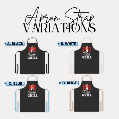 Dad Apron King of the Grill Gift for Dad BBQ Apron Father's Day Cooking Apron Grilling Gear BBQ Apron for Him Grill Master Apron for Men