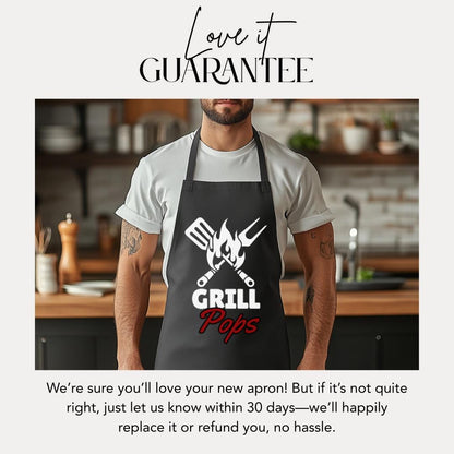Personalized Grill Daddy Apron Custom Dad or Grandpa Gift for Dad or Grandpa Father's Day Gift Unique BBQ Apron Grilling Apparel Apron Gift