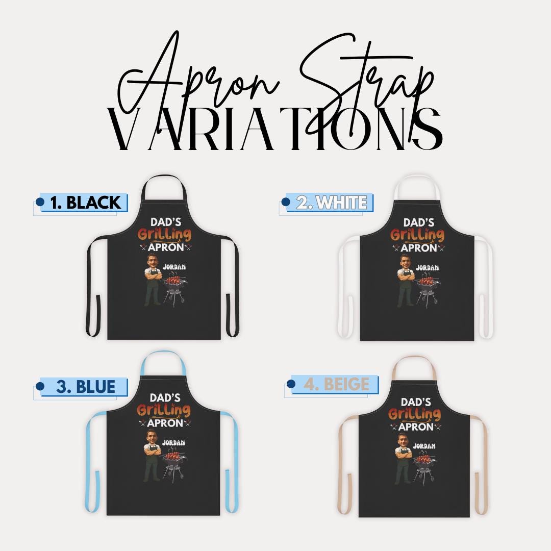 Grilling Apron for BBQ Lovers Custom Grilling Apron for Dad, Grandpa, Poppy, Papa, or Daddy Gift for Him Father's Day, Birthday, Christmas