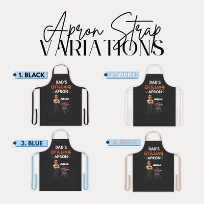 Grilling Apron for BBQ Lovers Custom Grilling Apron for Dad, Grandpa, Poppy, Papa, or Daddy Gift for Him Father's Day, Birthday, Christmas