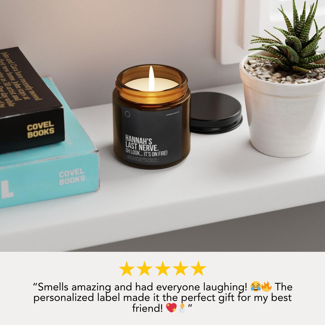 Personalized Funny Scented Soy Candle Custom Name Candle Gift for Friends Women Coworkers Birthday Mothers Day Friendship Gift Idea