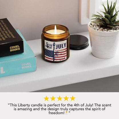 4th of July Scented Soy Candle: Liberty & USA Flag