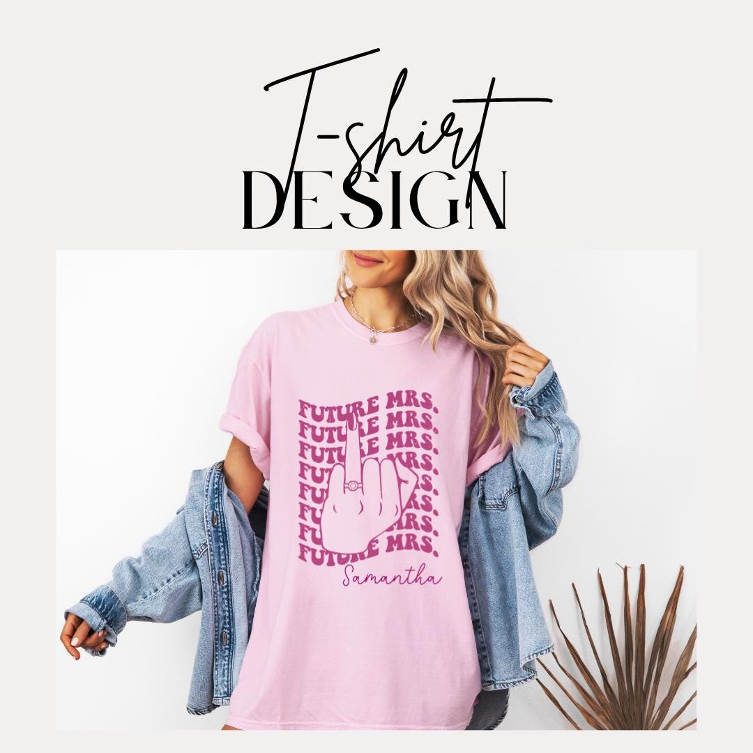 Personalized Future Mrs Comfort Colors T-Shirt Custom Bachelorette Shirt Bridal Shower Gift Bride Shirt Engagement Gift Tee Future Wifey Top